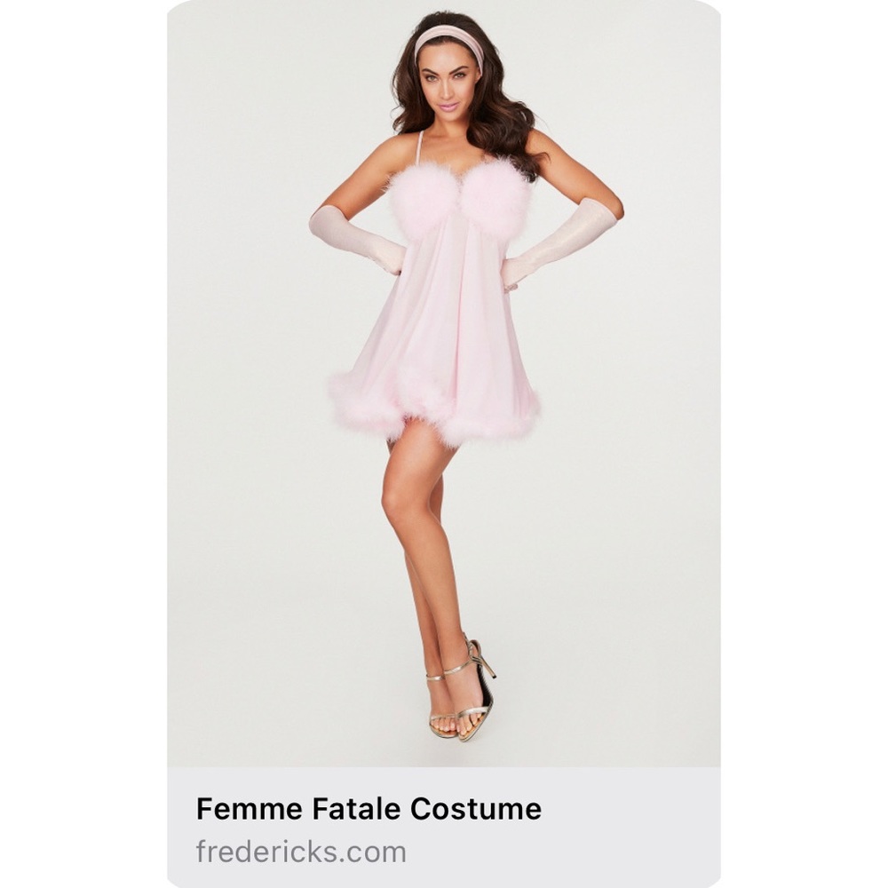 Femme Bot / Fatale Costume pink feathers